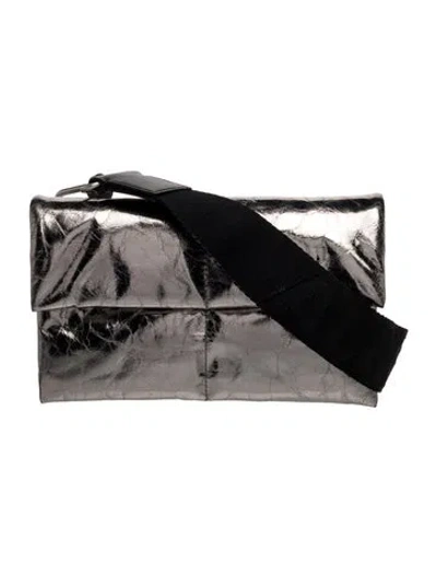 Pre-owned Allsaints Leather Shoulder Bag In Grey