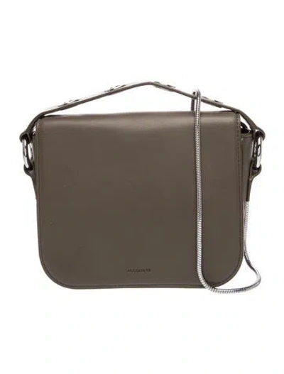 Pre-owned Allsaints Leather Shoulder Bag In Neutral