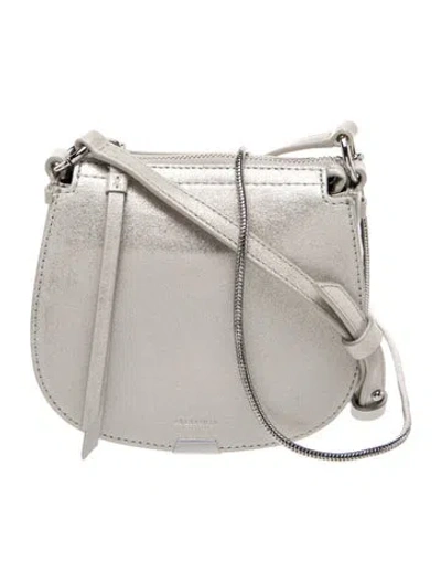 Pre-owned Allsaints Leather Shoulder Bag In White