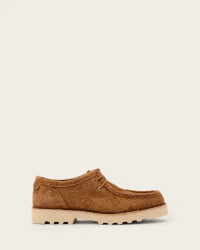 Allsaints Leather Skiff Apron Shoes In Brown