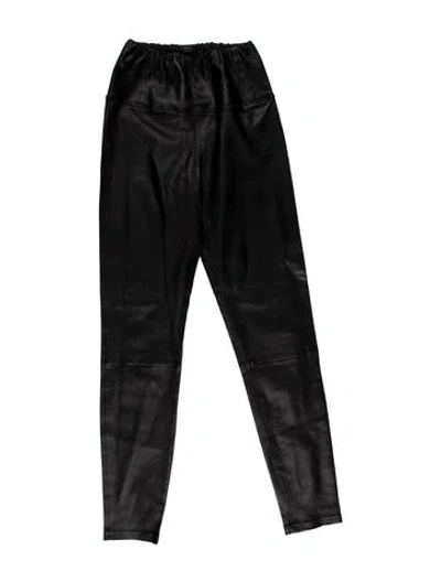 Pre-owned Allsaints Leather Skinny Leg Pants W/ Tags In Gray