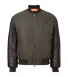Allsaints Mens Khaki Myler Relaxed-fit Shell Bomber Jacket Xxl In Green