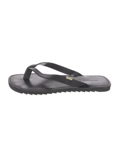 Pre-owned Allsaints Leather Slides In Black