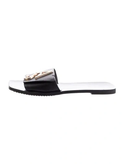 Pre-owned Allsaints Leather Slides In Black