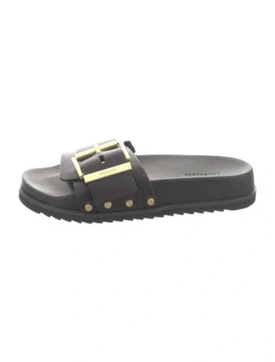 Pre-owned Allsaints Leather Slides In Multicolor