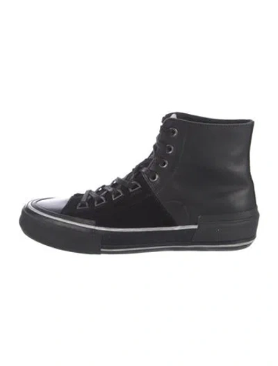 Pre-owned Allsaints Leather Sneakers In Black