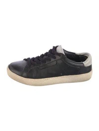 Pre-owned Allsaints Leather Sneakers In Black