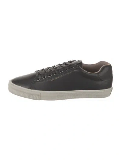 Pre-owned Allsaints Leather Sneakers In Black