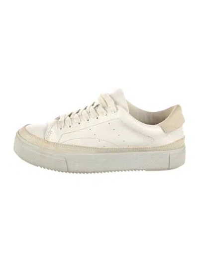 Pre-owned Allsaints Leather Sneakers In Neutral