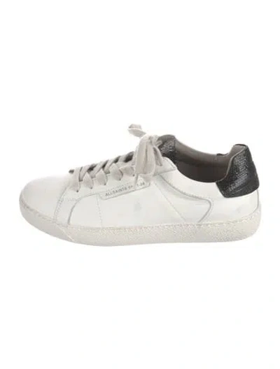 Pre-owned Allsaints Leather Sneakers In White