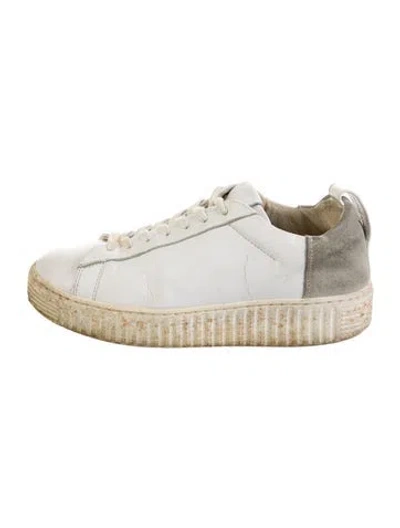 Pre-owned Allsaints Leather Sneakers In White