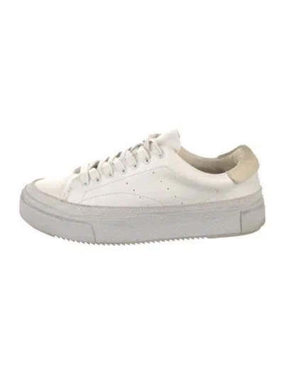 Pre-owned Allsaints Leather Sneakers In White