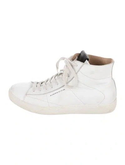Pre-owned Allsaints Leather Sneakers In White