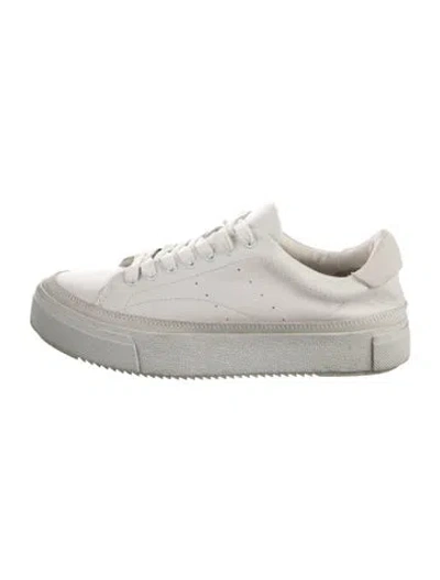 Pre-owned Allsaints Leather Sneakers In White
