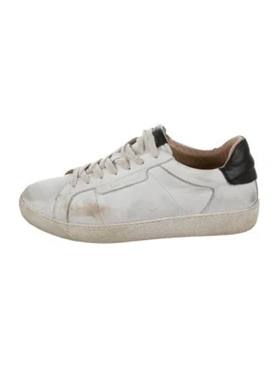 Pre-owned Allsaints Leather Sneakers In White