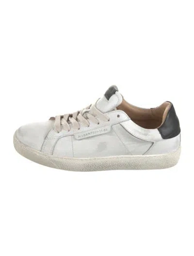 Pre-owned Allsaints Leather Sneakers In White