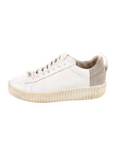 Pre-owned Allsaints Leather Sneakers In Yellow
