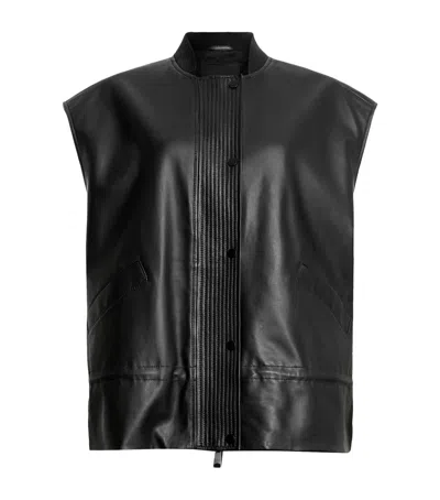 ALLSAINTS LEATHER SOFI LEA GILET