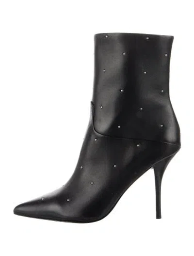 Pre-owned Allsaints Leather Studded Accents Boots In Black