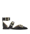 Allsaints Sutton Chunky Buckle Strap Shoes In Black