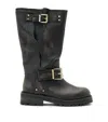 Allsaints Leather Tay Boots In Brown