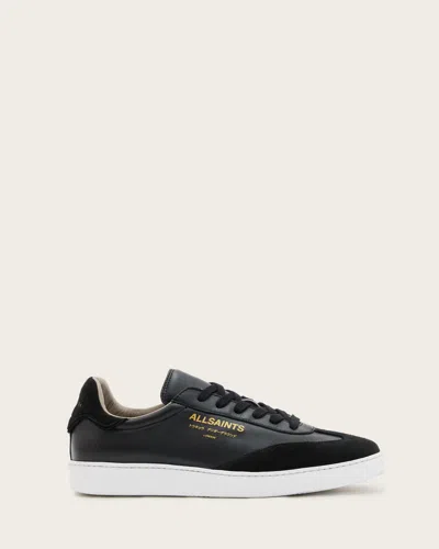 Allsaints Leather Thelma Suede Low Top Trainers In Black