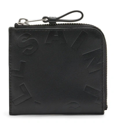 Allsaints Leather Tierra Artis Wallet In Black