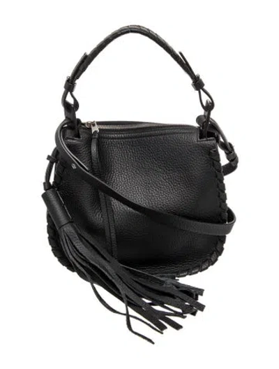 Pre-owned Allsaints Leather Top Handle Bag In Black