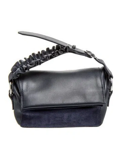 Pre-owned Allsaints Leather Top Handle Bag In Blue