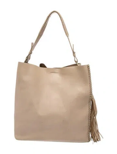 Pre-owned Allsaints Leather Top Handle Bag In Neutral