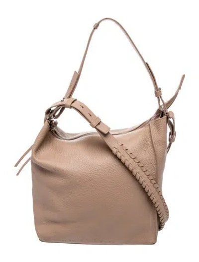 Pre-owned Allsaints Leather Top Handle Bag In Neutral