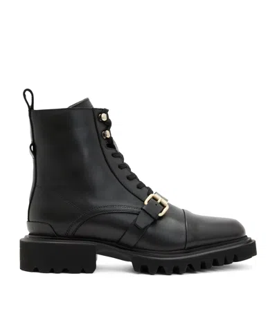 Allsaints Leather Tori Ankle Boots In Black