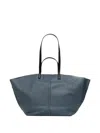 Allsaints Leather Tote Bag In Blue