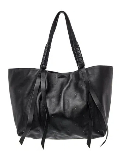 Pre-owned Allsaints Leather Tote In Black