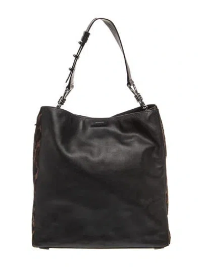 Pre-owned Allsaints Leather Tote In Black