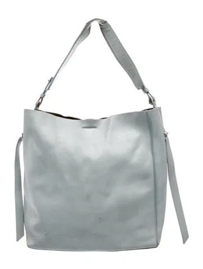 Pre-owned Allsaints Leather Tote In Blue