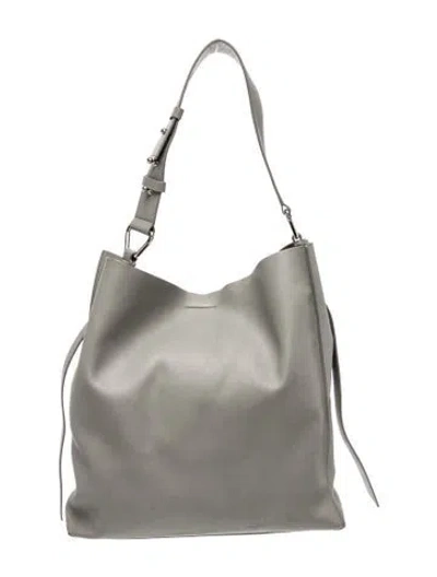 Pre-owned Allsaints Leather Tote In Gray