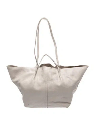 Pre-owned Allsaints Leather Tote In Gray