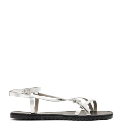 Allsaints Tyla Ankle Strap Sandal In Silver