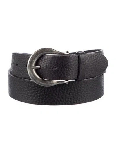 Pre-owned Allsaints Leather Waist Belt In Black