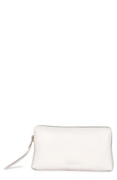 Allsaints Leather Zip Belt Bag In Roe / Warm Brass