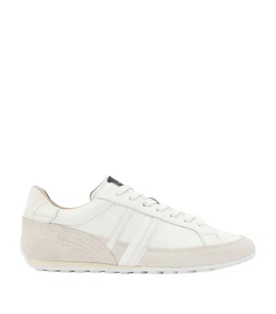 Allsaints Leather-cotton Liam Sneakers In White