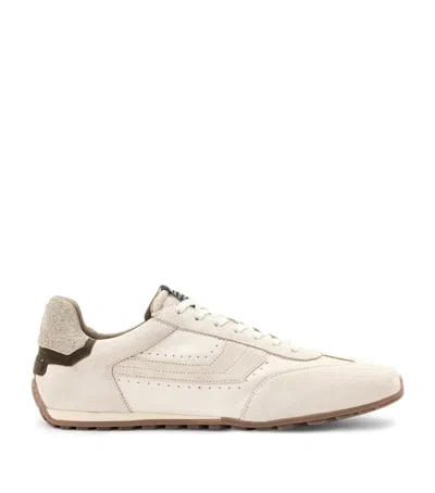 Allsaints Leather-suede Liam Hex Sneakers In White