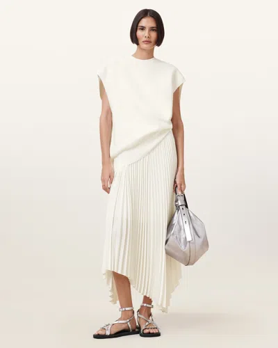 Allsaints Leia Harley 2-in-1 Dress In Chalk White