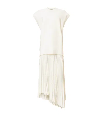 Allsaints Leia Harley 2-in-1 Dress In Chalk White