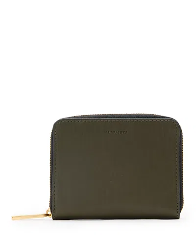 ALLSAINTS LENA HEX LEATHER ZIP WALLET