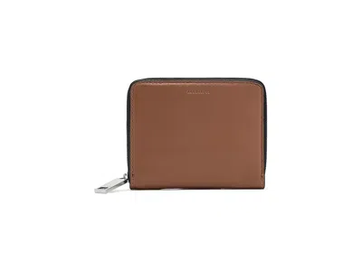 Allsaints Lena Hex Zip Wallet Wallet Handbags Toffee Brown: One Size In Green