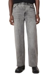 Allsaints Lenny Loose Fit Wide Leg Denim Jeans In Light Grey