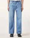 Allsaints Lenny Loose Fit Wide Leg Denim Jeans In Light Indigo Blue