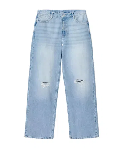 Allsaints Lenny Mid-rise Slim-fit Jeans In Blue